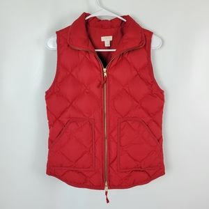 J. Crew Down Quilted Puff Vest Sz XS